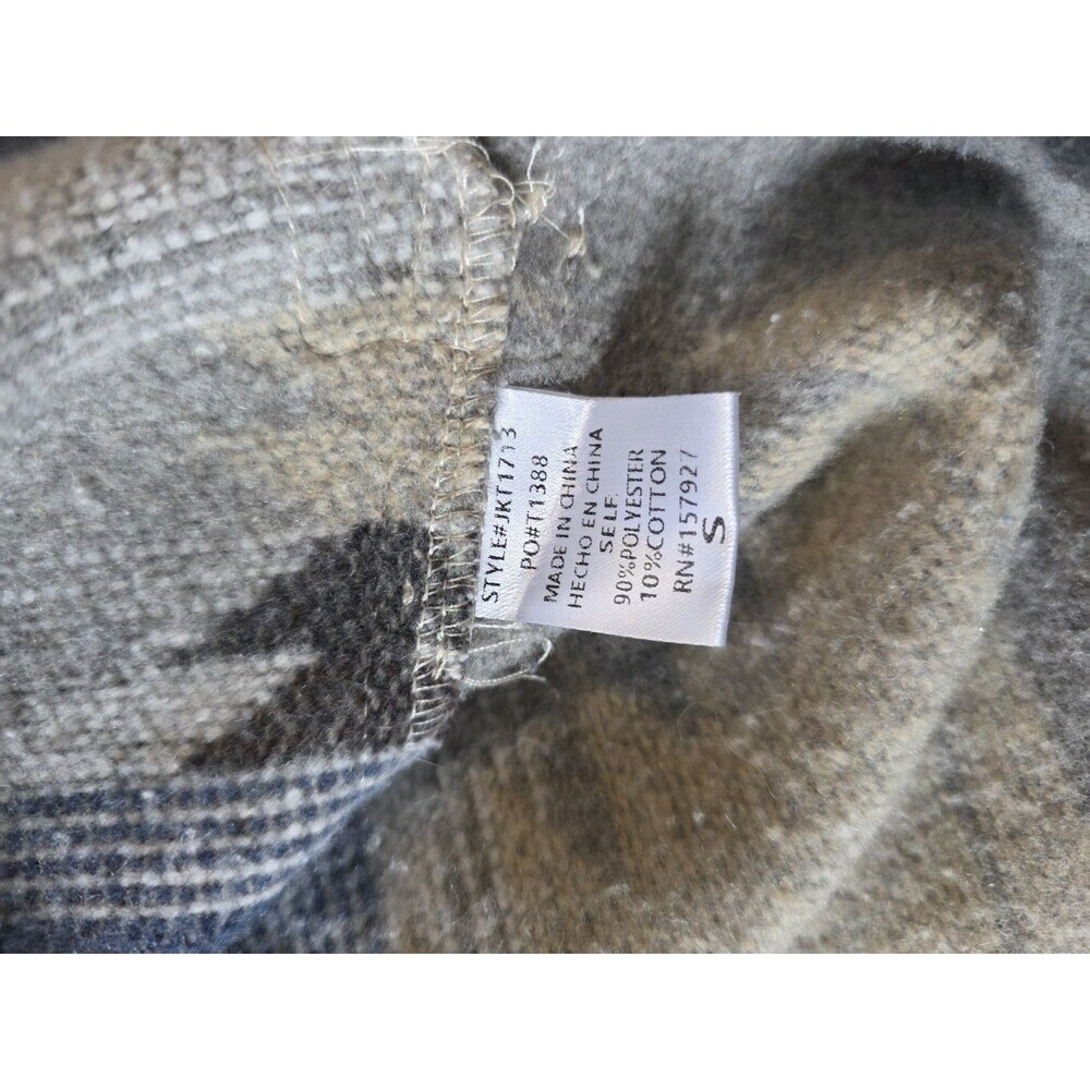 La Miel jacket Sweater Size Small Aztec Gray Button Up - Picture 4 of 4